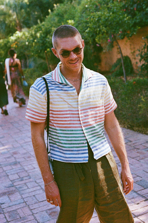 Primary horizontal striped lido shirt