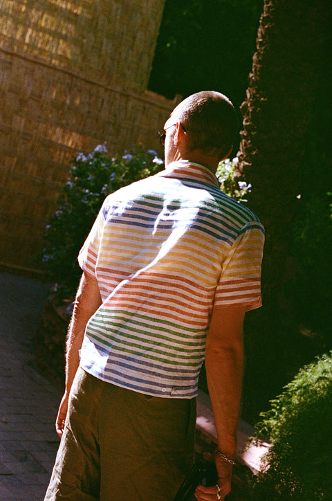Primary horizontal striped lido shirt