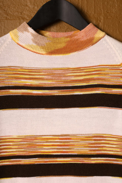 Acid Stripe Mock Neck Polo (XS/S)