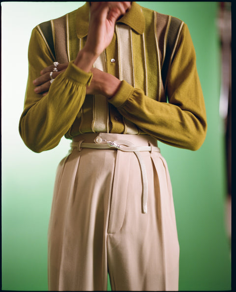 Silver metal chain link snake belt