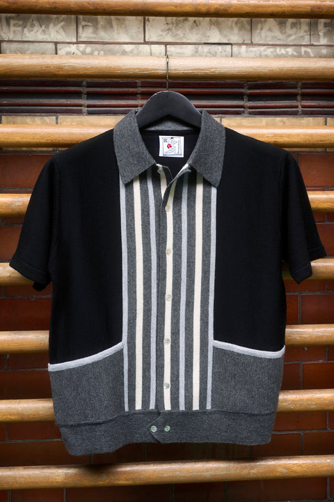 Black and grey striped Ali knit (UNWORN SIZING SAMPLE)