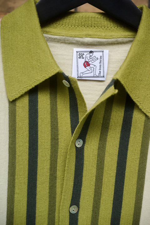 Green toned striped Ali knit (UNWORN SIZING SAMPLE)