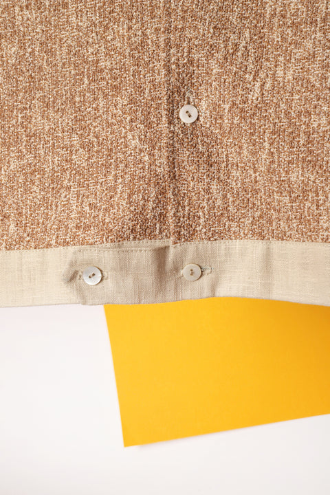 Beige & cream textured panel shirt