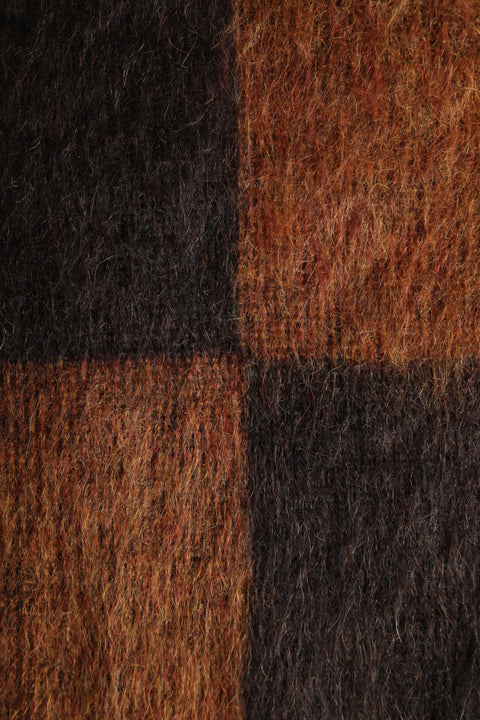 Brown tone deep v-neck mohair sweater (SIZING SAMPLE)