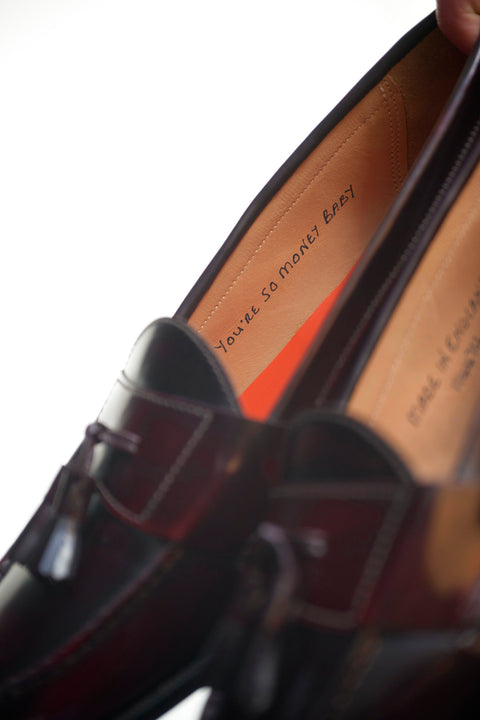 Burgundy tassel loafer - Made in England by Grenson