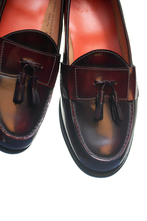 Burgundy tassel loafer - Made in England by Grenson