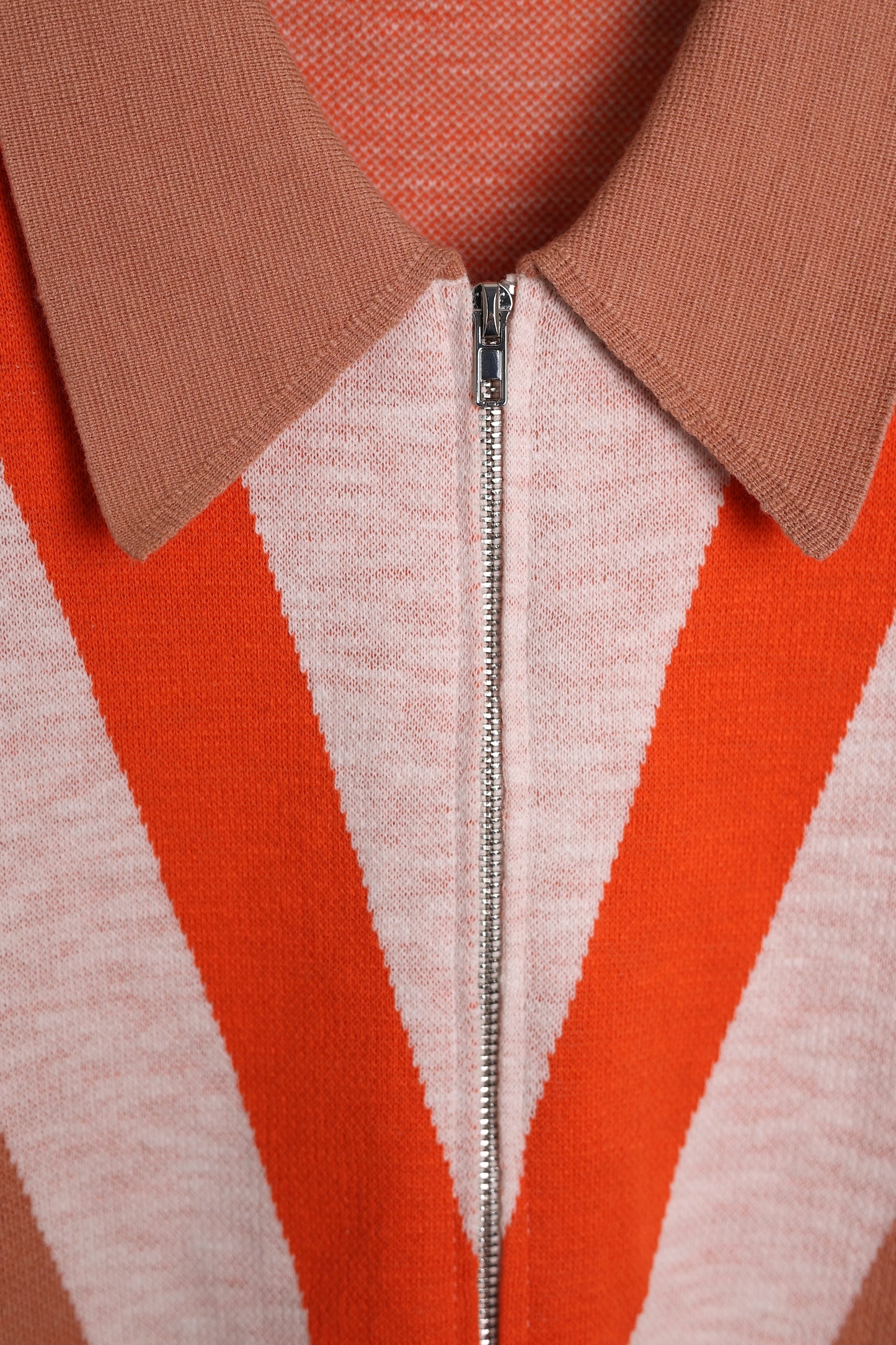SFC V-Stripe Zip-Up Knit Shirt