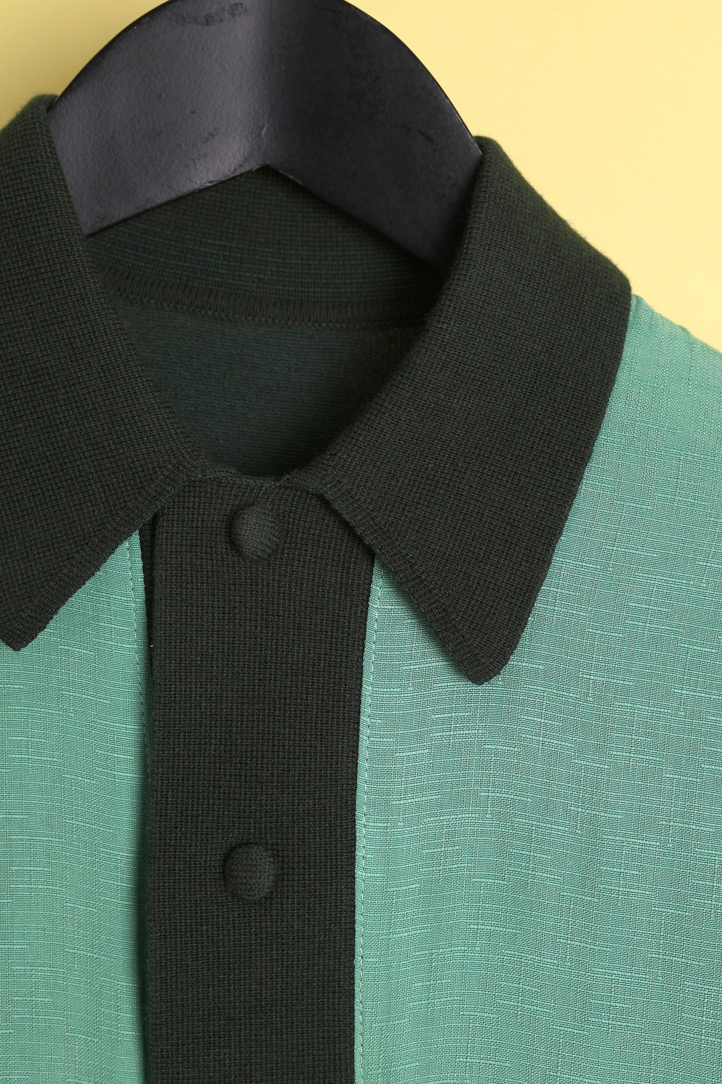 SFC Tonal Green Textured Front Panel Knit