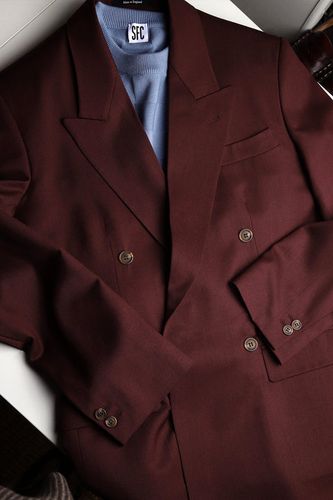 FABRIC OPTION - BURGUNDY DRAPEY WOOL