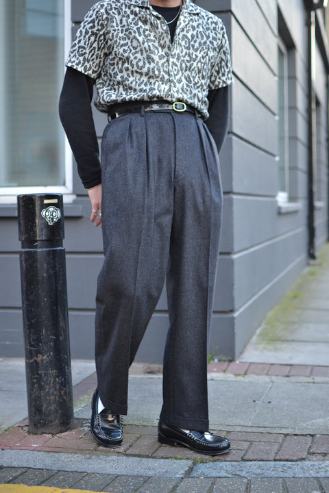 FABRIC OPTION - GREY MOTTLED FLECK WOOL