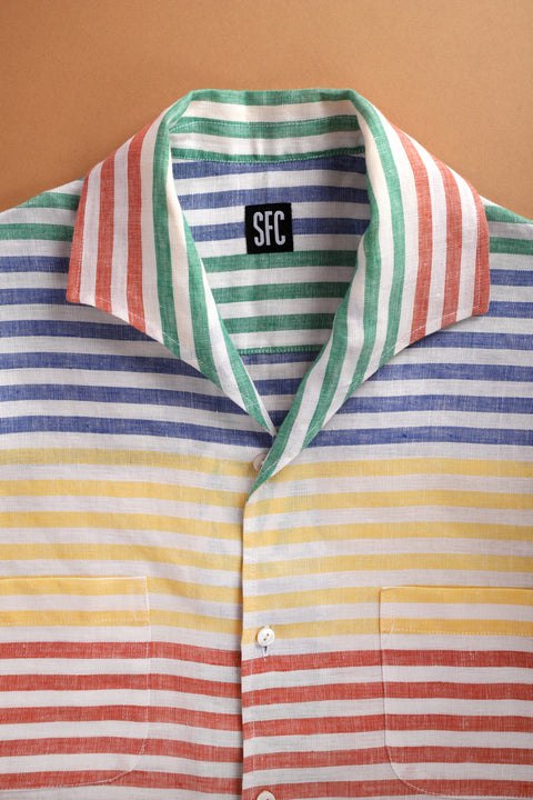 Primary horizontal striped lido shirt