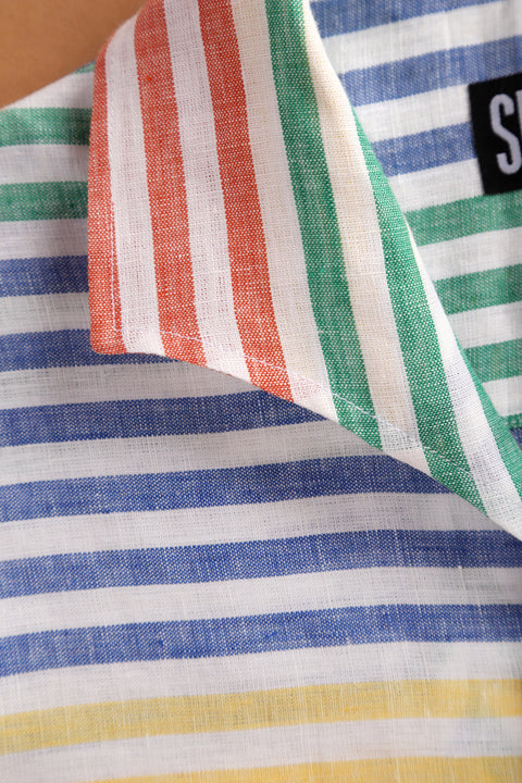 Primary horizontal striped lido shirt