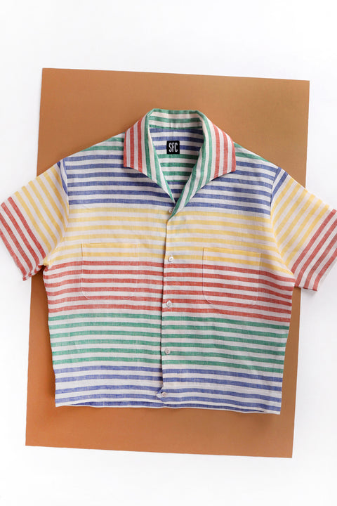 Primary horizontal striped lido shirt