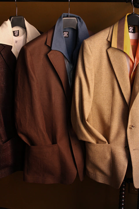 FABRIC OPTION -PLUM BROWN HOPSACK LINEN