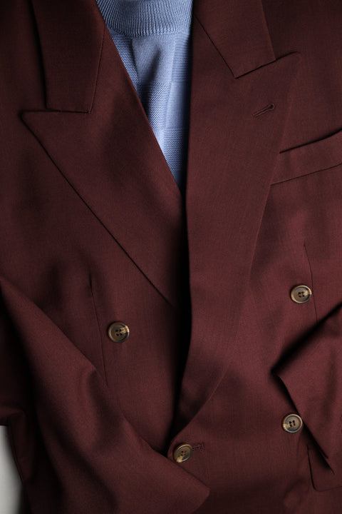 FABRIC OPTION - BURGUNDY DRAPEY WOOL