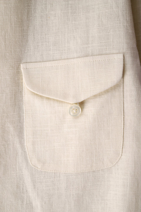 Ivory textured loop pocket shirt