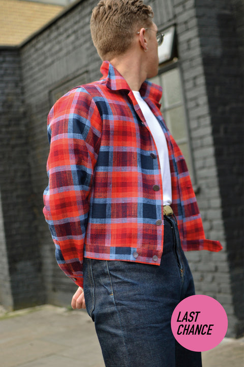 Blue and red check Cruz jacket (Boccia edition)