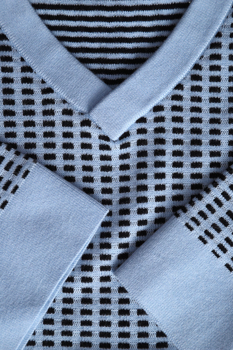 Ice blue Quadra knit top