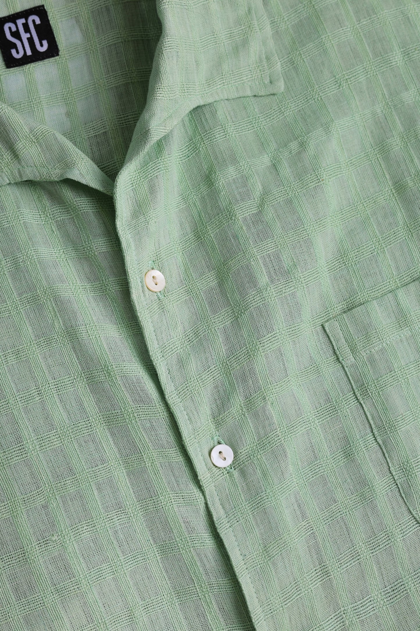Waist-Tie Shirt Mint - XL