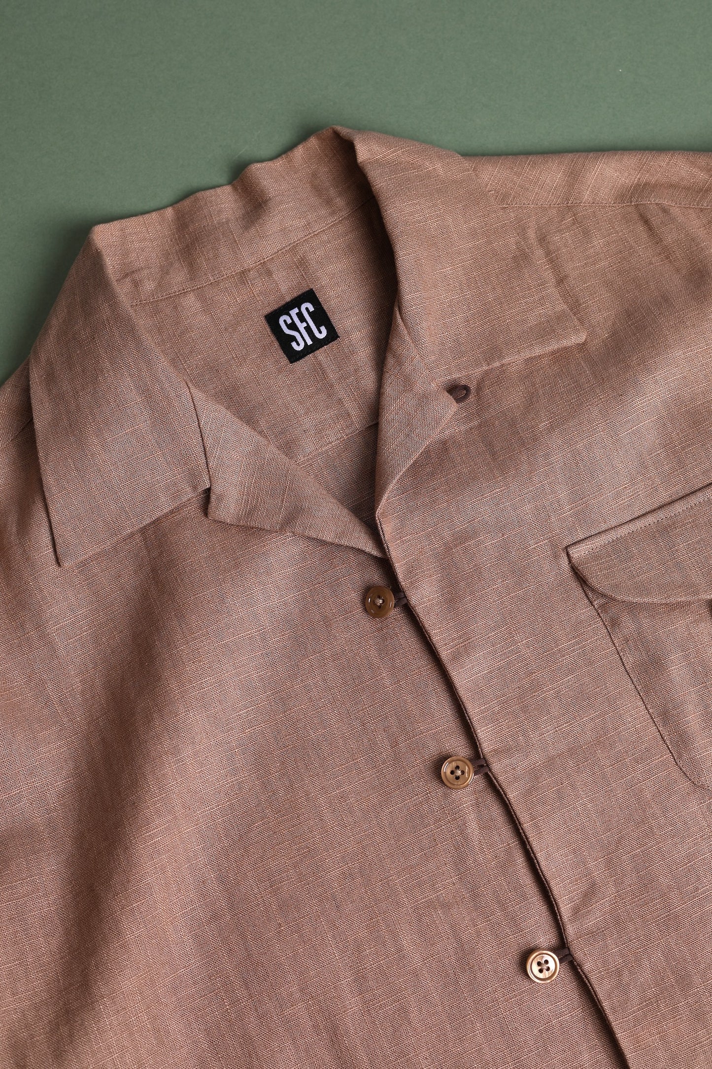 Loop Pocket Shirt Brown - M / L