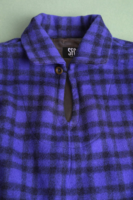 Plaid Wool Popover Jumper - S / M