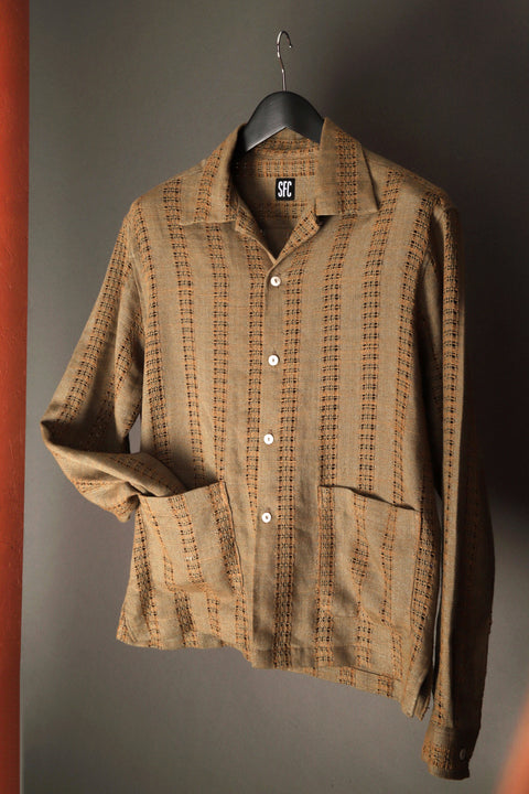 Khaki tonal laddered pocket shirt (LIMITED)