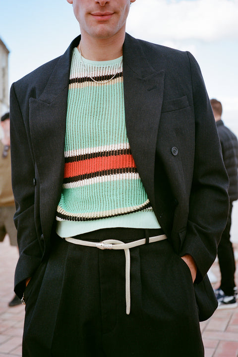 FABRIC OPTION - BLACK SLUB DRAPEY BAMBOO / LINEN