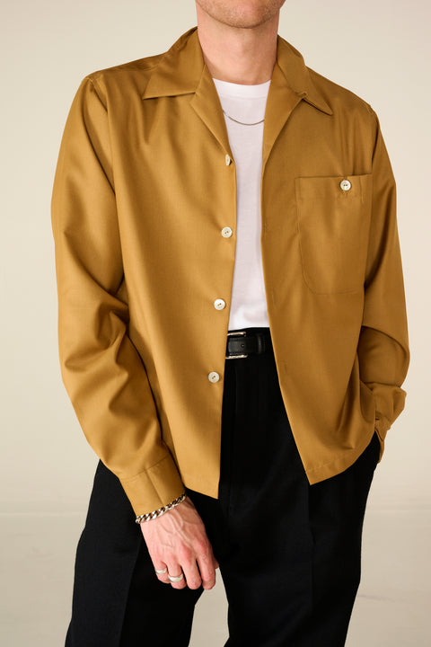 Mustard big pocket shirt overshirt