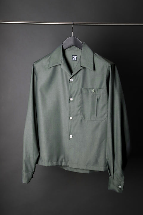 Muted sage big pocket shirt overshirt