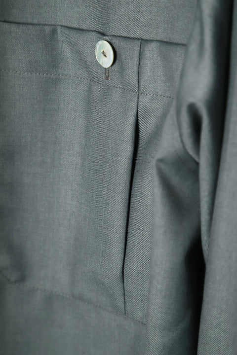 Muted sage big pocket shirt overshirt