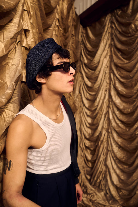 White perforated vest / undershirt / tank (2pcs)