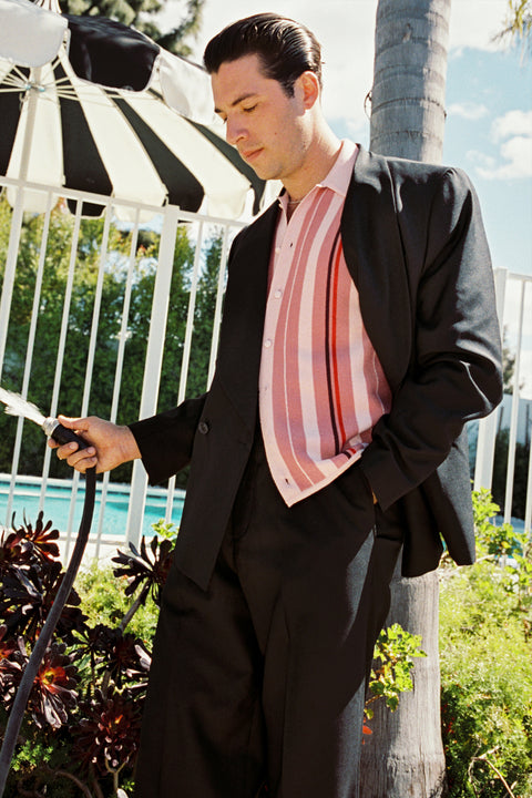 FABRIC OPTION  - BLACK MOHAIR TROPICAL WOOL