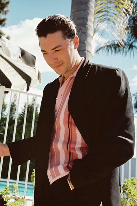 FABRIC OPTION  - BLACK MOHAIR TROPICAL WOOL