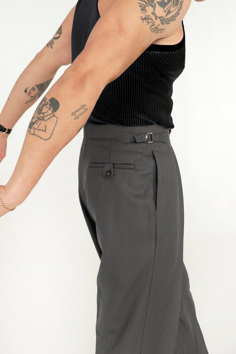 Black perforated vest / undershirt / tank (2pcs)