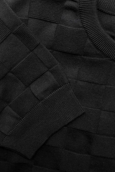 Black Checker Chet knit T