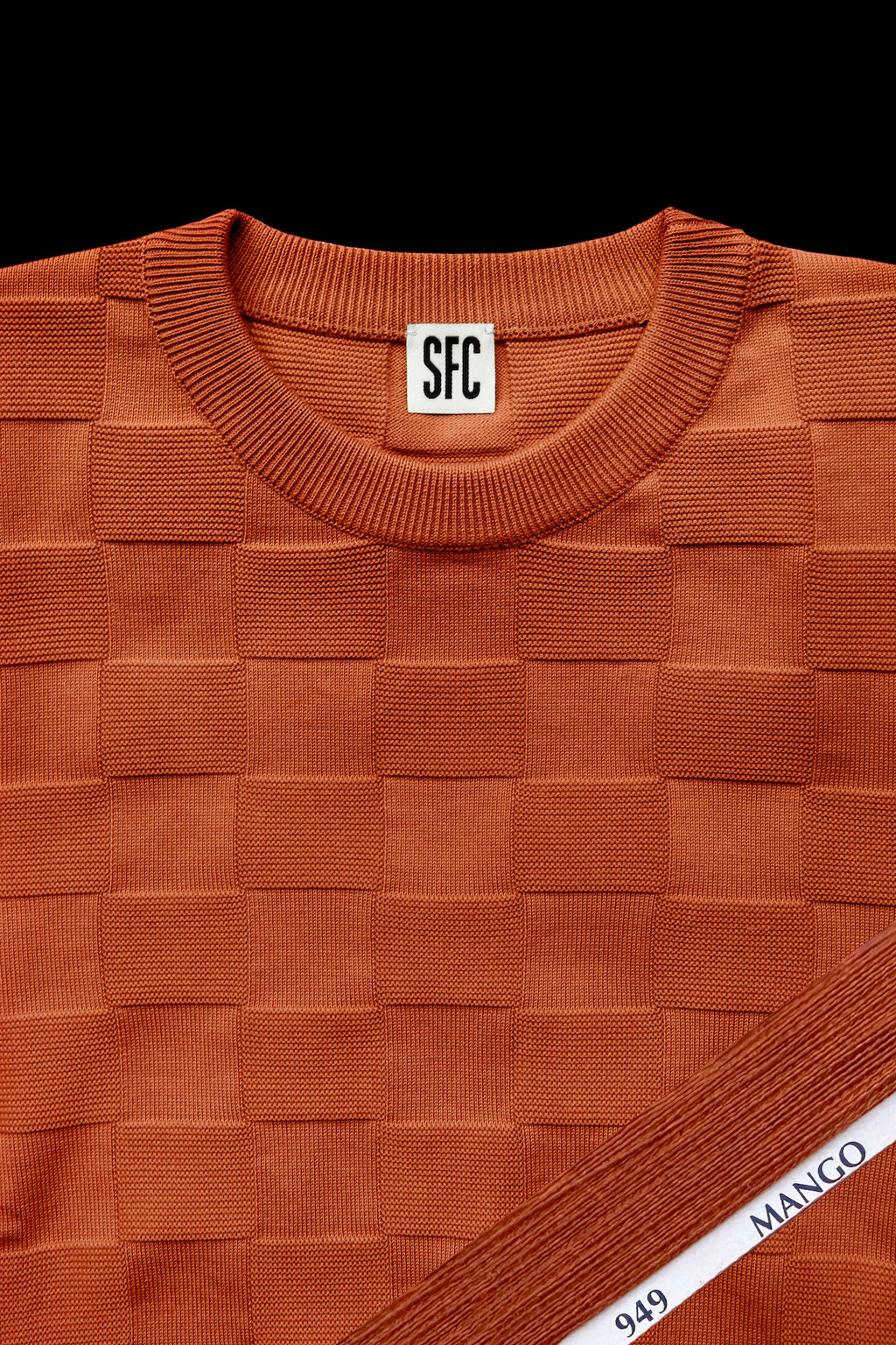 Burnt Orange Checker Chet knit T – Scott Fraser Collection