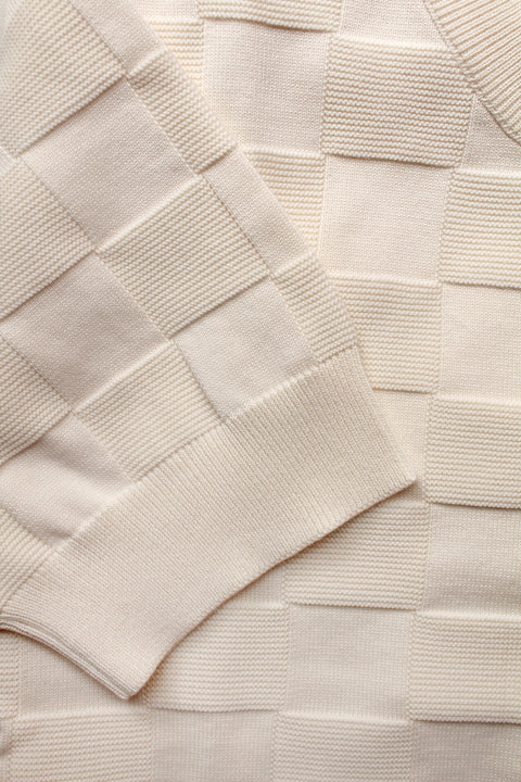 Ivory Checker Chet knit T (RE-STOCKED)