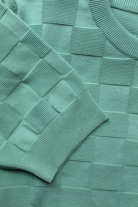 Jade Checker Chet knit T (LIMITED RE-STOCK)
