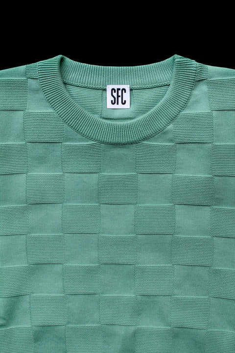 Jade Checker Chet knit T (LIMITED RE-STOCK)