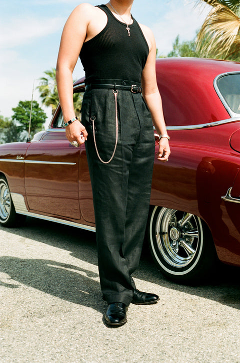 FABRIC OPTION - BLACK IRISH LINEN