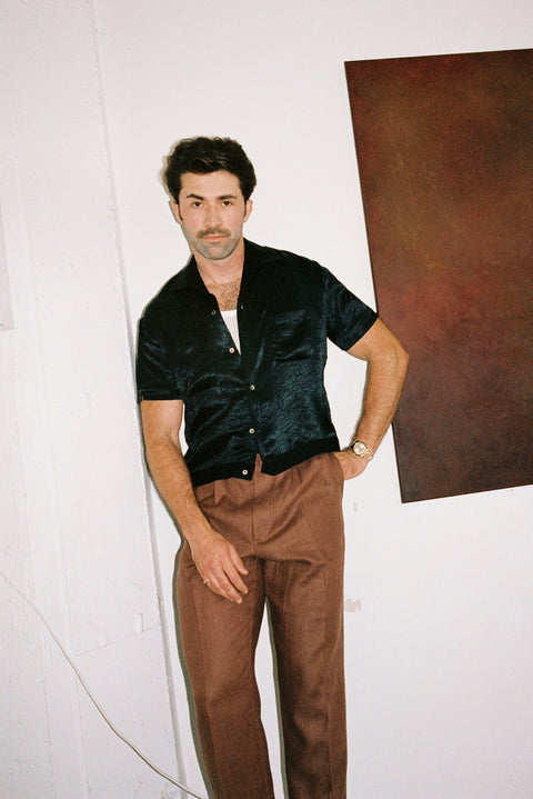 FABRIC OPTION - BLACK CRUSHED SATIN