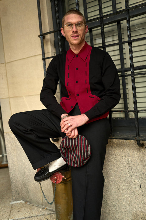 Black/red Highway knit