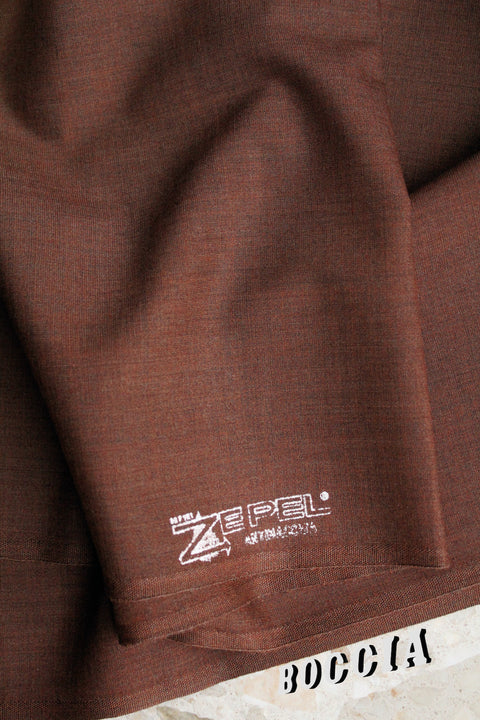 Ginger crosshatched woven wool - TB034m