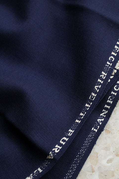Royal blue crispy wool suiting - TB087