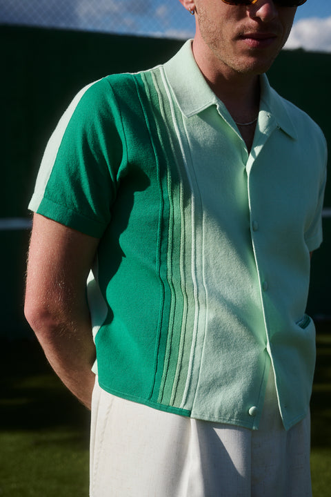 Teal Tidal knit shirt