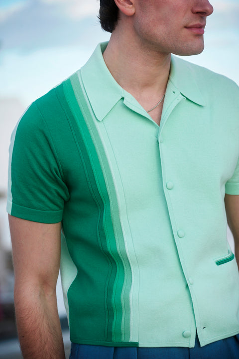 Teal Tidal knit shirt