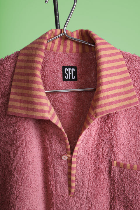 Pink Tangier towelling shirt