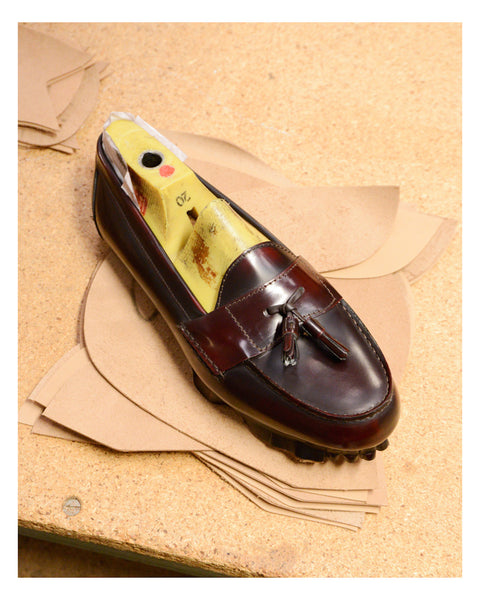 Burgundy tassel loafer - Made in England by Grenson