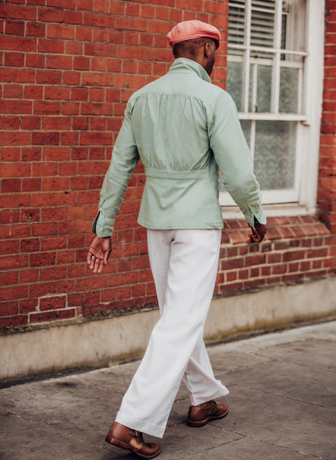 Menthe belt-back overshirt (LAST ONE)