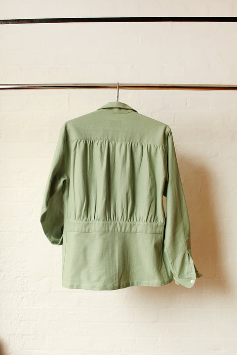 Menthe belt-back overshirt (LAST ONE)